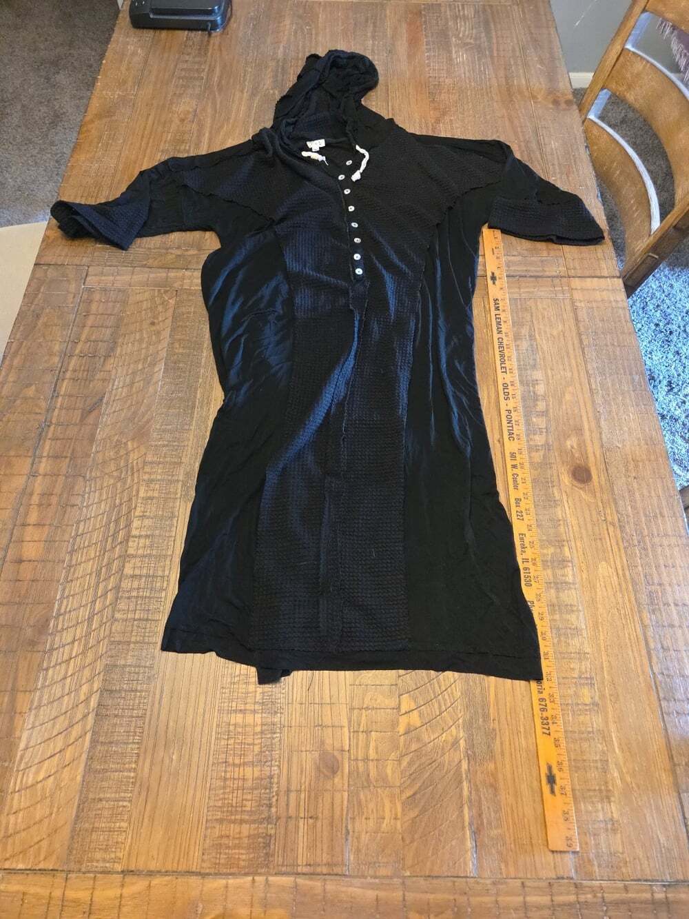 POL Black Longsleeve Hooded Dress